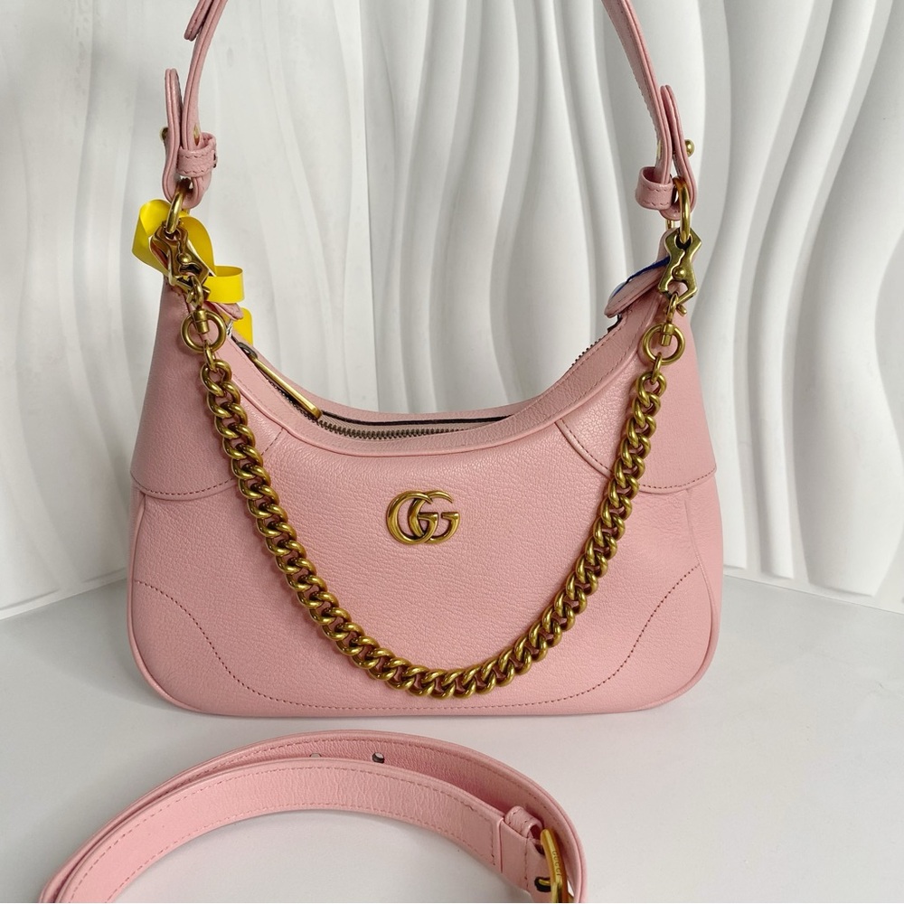 GUCCI Leather Aphrodite Small Pink 731817 Chain Bag